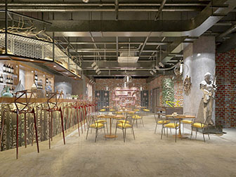 工业风奶茶店咖啡馆