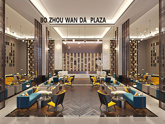 现代轻奢大堂前台接待区