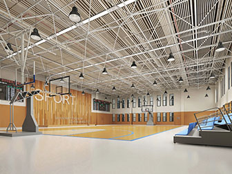 工业风体育馆篮球场