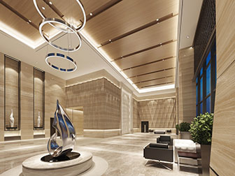 现代大堂前台接待区