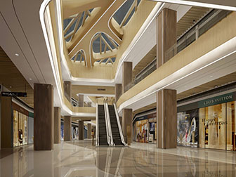 现代商场大厅电梯间