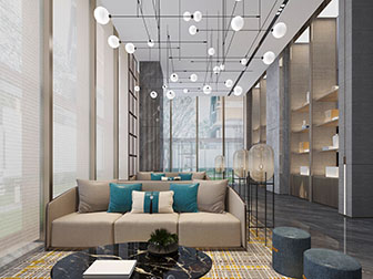 新中式大堂接待区