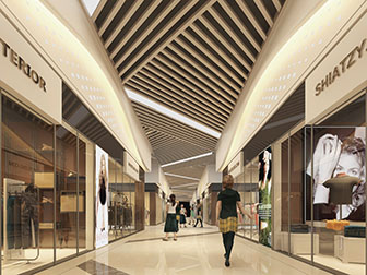 现代商场步行街3d模型 现代商场步行街