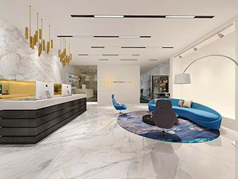 现代大堂前台接待区