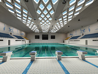 现代游泳馆体育馆
