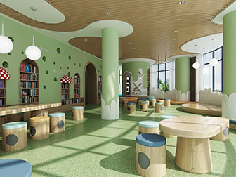 北欧幼儿园图书馆阅览室