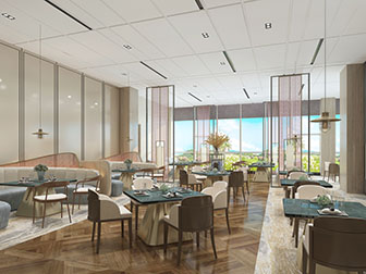 现代餐馆饭店就餐区