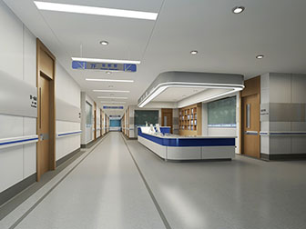 现代医院护士站走廊过道