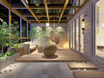 新中式阳台露台