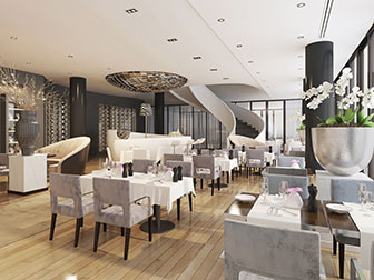 现代酒店就餐区