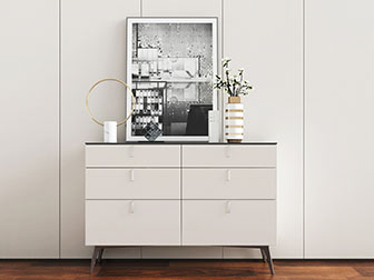 现代实木带抽屉的玄关柜边柜