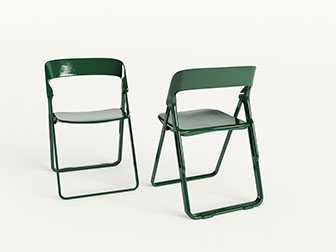 现代绿色复古折叠休闲椅子