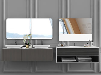 现代悬挂式双盆洗手台洗手盆3d模型 现代悬挂式双盆洗手台洗手盆