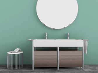 现代双盆洗手台卫浴镜3d模型 现代双盆洗手台卫浴镜