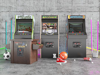 现代柜体游戏机游乐设备3d模型 现代柜体游戏机游乐设备