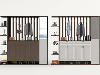 现代实木玄关装饰鞋柜