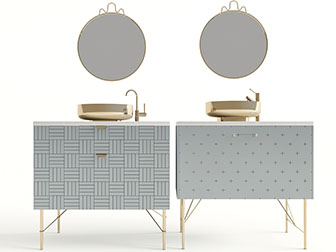 现代轻奢洗手盆卫浴镜3d模型 现代轻奢洗手盆卫浴镜