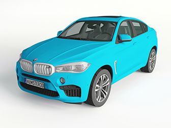 一辆蓝色的宝马汽车3d模型 一辆蓝色的宝马汽车