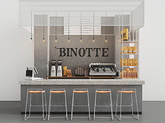 工业风咖啡厅吧台吧椅