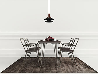 工业风金属支架的餐桌椅组合