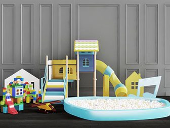 儿童滑滑梯积木玩具