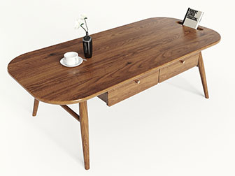 北欧带抽屉的书桌3d模型 北欧带抽屉的书桌