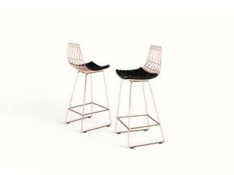 现代轻奢金属吧椅