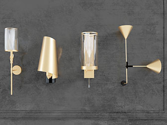 现代金属灯罩的壁灯