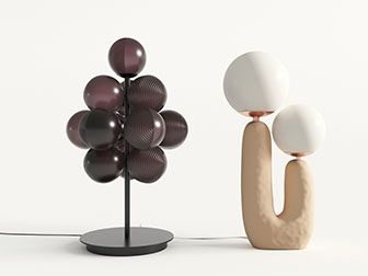 现代个性彩色灯罩和仙人掌造型的台灯