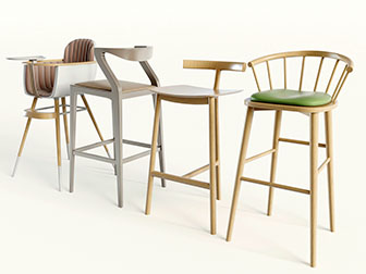 北欧实木吧椅婴儿椅子