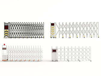 现代社区可遥控的伸缩金属大门