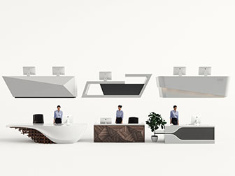 现代大理石前台接待台