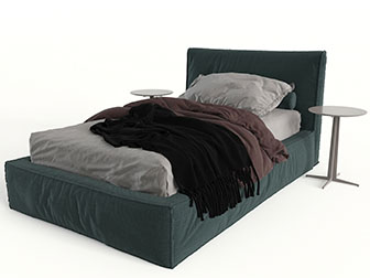 北欧布艺单人床