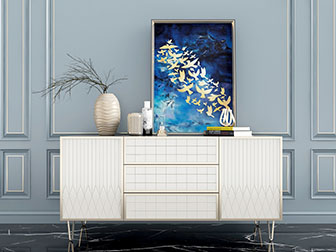 现代轻奢白色玄关柜边柜