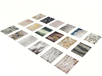 新中式长方形地毯3d模型 新中式长方形地毯