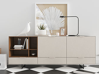 北欧半开放式玄关柜边柜