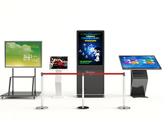 现代超市大屏幕的查询机围挡