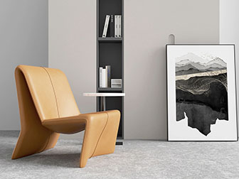 后现代皮革休闲椅子