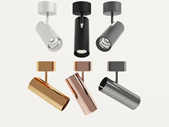 现代可调头的筒灯射灯