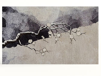 新中式梅花图案的地毯3d模型 新中式梅花图案的地毯