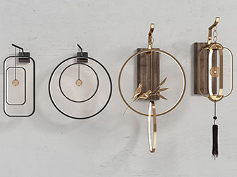 中式灯笼造型的装饰挂件壁灯