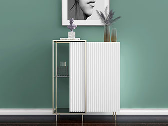 现代轻奢半镂空玄关柜边柜