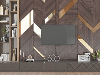 北欧实木电视柜电视机背景墙