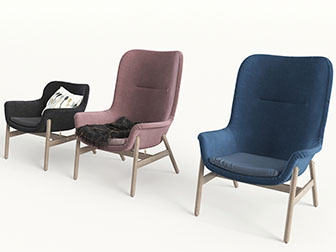 北欧布艺休闲椅子