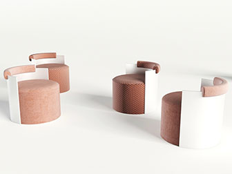 现代圆形单人沙发3d模型 现代圆形单人沙发