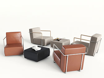 现代轻奢单人沙发3d模型 现代轻奢单人沙发