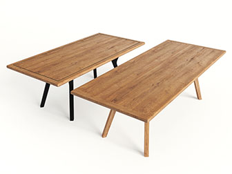 北欧实木长方形茶几