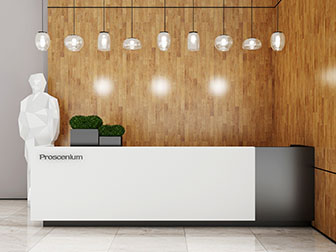 现代黑白前台接待台