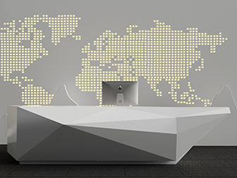 后现代白色前台接待台