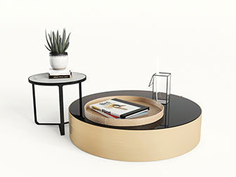 现代圆形茶几边几